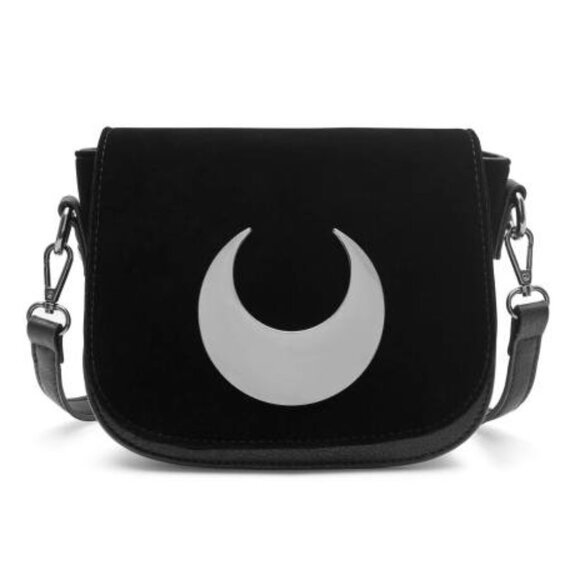 KILLSTAR Callisto vegan leather/faux suede shoulder bag - Picture 3 of 8